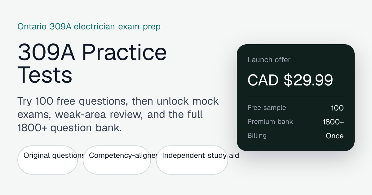 309A Practice Tests | Ontario Electrician Exam Prep